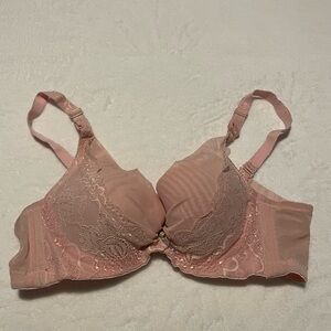 Elegant Lace Pink Bra, size 36B